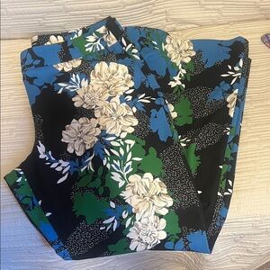 INC International Concepts Floral Print Pants - Black, Blue, Green